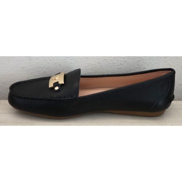 Kate Spade New York Women's Sz 8B Black Carmen Pebbled Leather Loafers $158 - Picture 5 of 9